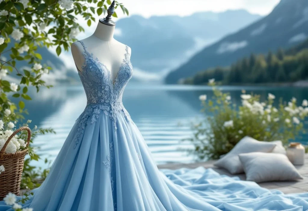 Du ciel italien aux lacs nordiques : comment choisir la parfaite robe bleue pour un mariage destination